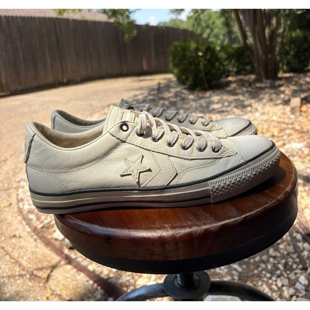 Converse x John Varvatos Star Player Mens Size 9 Leather Distressed White Ivory
